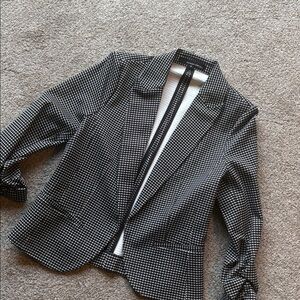Women's Black and White Blazer